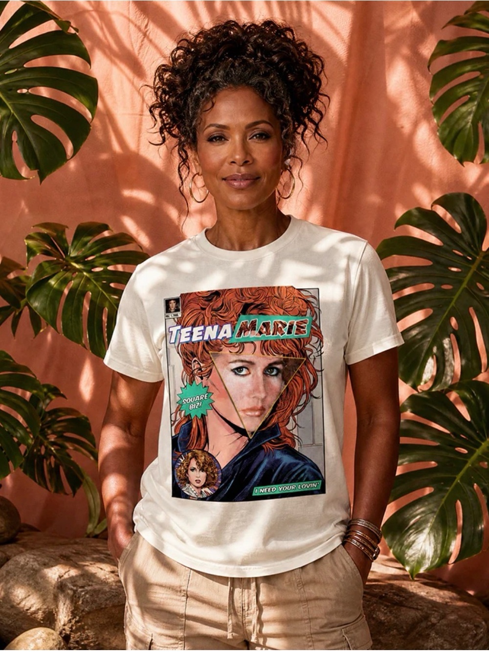 TEENA MARIE CLASSIC FIT XL UNISEX GRAPHIC TEE VINTAGE COMIC BOOK ICON - Picture 2 of 3